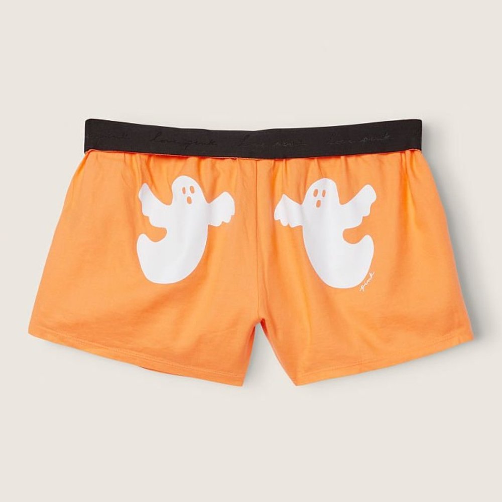 VS PINK Halloween Flannel Boxy Pajama Shorts